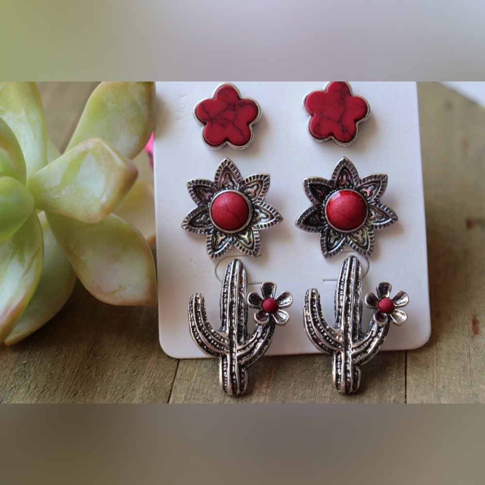3 pair cactus set